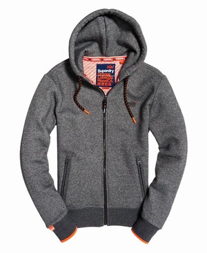 Superdry Orange Label Hyper Pop Cipzár Férfi Kapucnis Pulóver Szürke | FKCMP4157